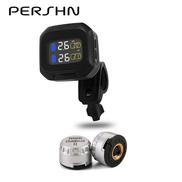 Planet Gates M3 Wireless Motorcycle TPMS Tire Pressure Monitoring System TPMS Motorcycle Tire Pressure Sensor Universal 2 External Sensors