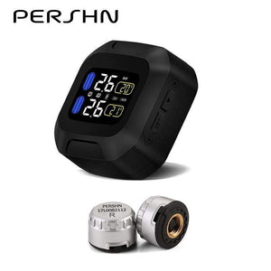 Planet Gates M3 Wireless Motorcycle TPMS Tire Pressure Monitoring System TPMS Motorcycle Tire Pressure Sensor Universal 2 External Sensors