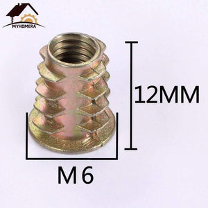10Pcs Male Female Connector Nut Screw Wood Screws Hex Socket Kitchen Furniture Hardware Cabinet Bed Connectors Bolt