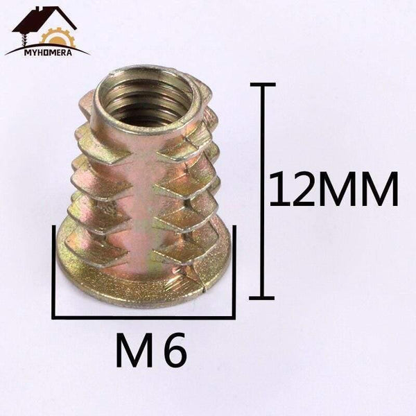 10Pcs Male Female Connector Nut Screw Wood Screws Hex Socket Kitchen Furniture Hardware Cabinet Bed Connectors Bolt