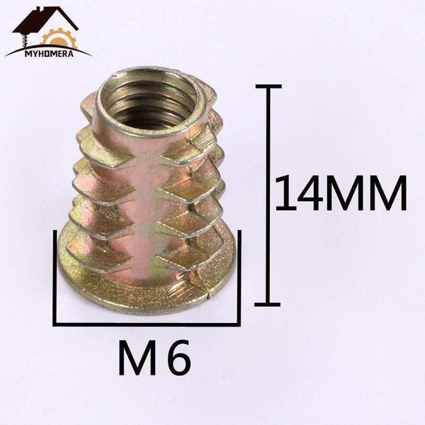 10Pcs Male Female Connector Nut Screw Wood Screws Hex Socket Kitchen Furniture Hardware Cabinet Bed Connectors Bolt