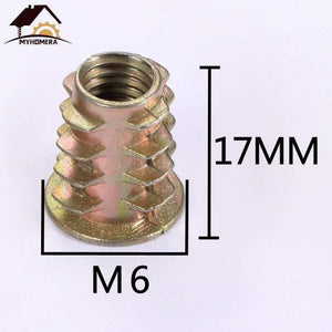 10Pcs Male Female Connector Nut Screw Wood Screws Hex Socket Kitchen Furniture Hardware Cabinet Bed Connectors Bolt