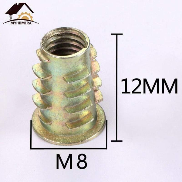10Pcs Male Female Connector Nut Screw Wood Screws Hex Socket Kitchen Furniture Hardware Cabinet Bed Connectors Bolt