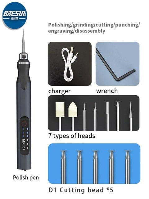 Planet Gates MaAnt D1 B SET MaAnt D1 Speed adjustable electric grinding pen small grinding machine mini jade electric engraving pen engraving pen