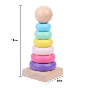 Planet Gates Macaron Tower Baby Educational Toys Wooden Toys Montessori Early Learning Baby Birthday Christmas New Year Gift Toys for Children Kids