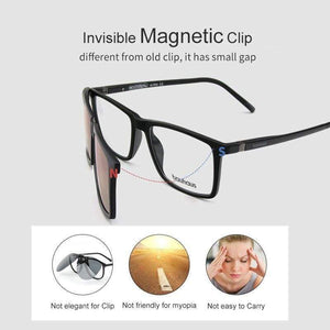 Planet Gates Magnet Sunglasses Clip Mirrored Clip on Magnetic Sunglasses Clip on Glasses Men Polarized Clip Custom Prescription Myopia