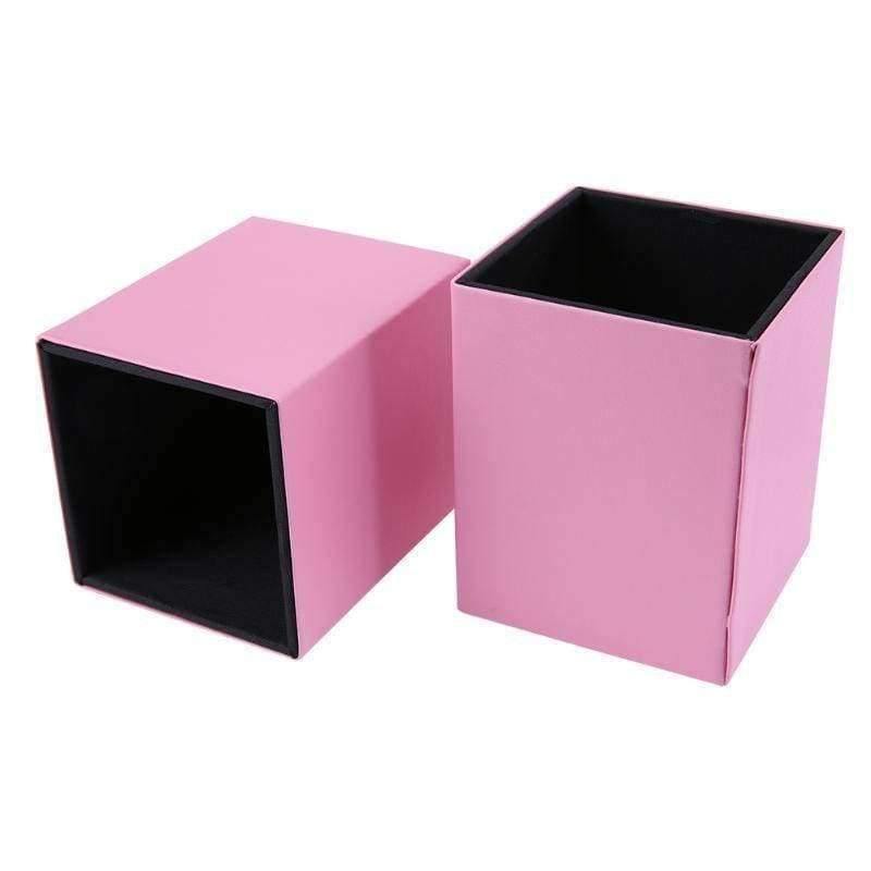 Planet Gates Magnetic Pink PU Leather Pen Holder Desk Organizer Stationery Makeup Storage Box Pencil Container Office Accessories