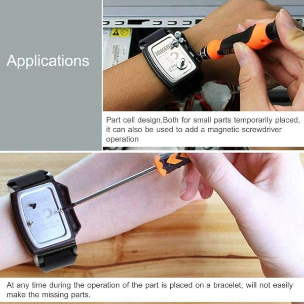 Planet Gates Magnetic Powerful multitool mobile phone repair tool Wrist Band Metal Screws Nuts Nail Keeper parts