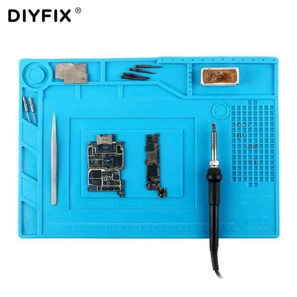 Planet Gates Magnetic Silicone Pad Hot Air Gun Station Heat Resistant Insulation Desk Mat Mobile Phone BGA Soldering Repair Tool