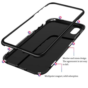 Planet Gates Magneto Magnetic Adsorption Case Clear Tempered Glass Huawei P20 Pro