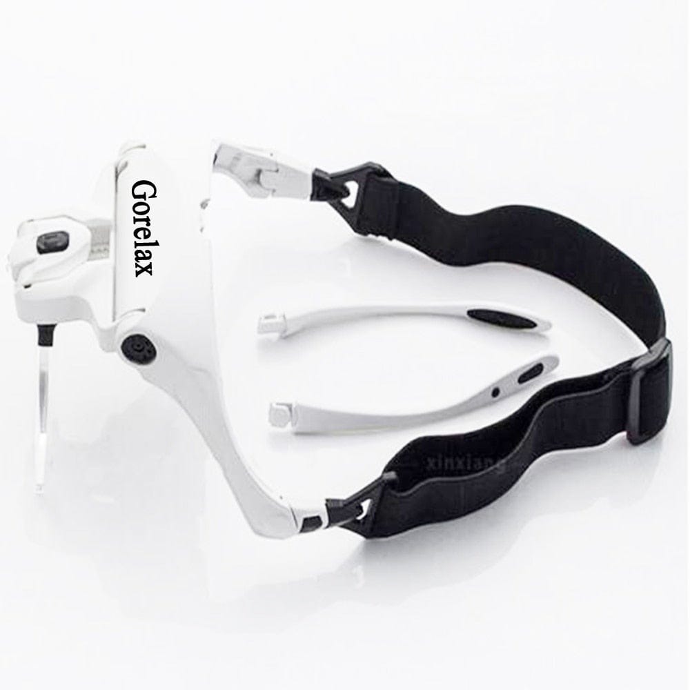 Planet Gates Magnifying Glasses LED Light Lamp Head Loupe Jeweler Headband Magnifier Eye Glasses Optical Glass Tool Repair Reading Magnifier