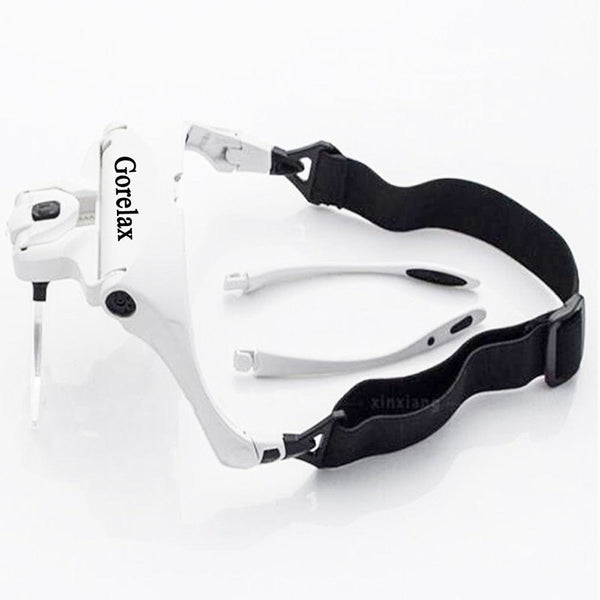 Planet Gates Magnifying Glasses LED Light Lamp Head Loupe Jeweler Headband Magnifier Eye Glasses Optical Glass Tool Repair Reading Magnifier