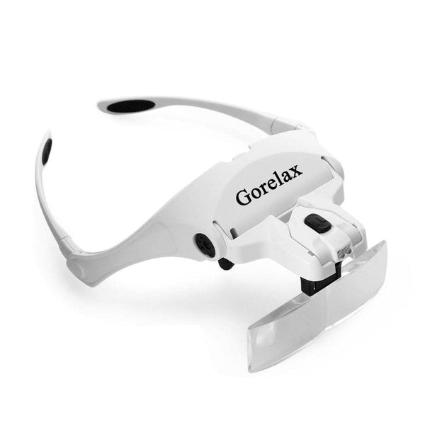Planet Gates Magnifying Glasses LED Light Lamp Head Loupe Jeweler Headband Magnifier Eye Glasses Optical Glass Tool Repair Reading Magnifier