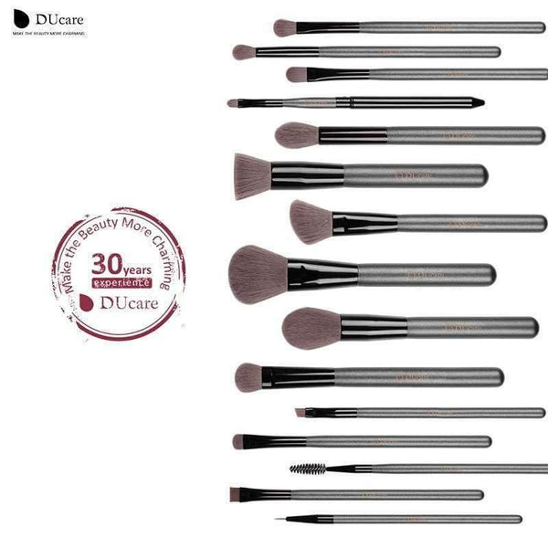 Planet Gates Makeup Brushes Sets 15PCS high quality Professional brush set with Portable Mirror cosmetic make up brushes with bag
