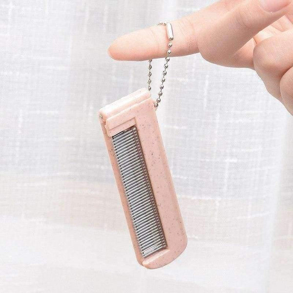 Planet Gates Makeup Comb Hair Brush Foldable Comb Anti-static Hair Combs Hairbrush Hair Care Styling Tools With Mirror