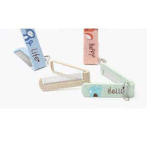 Planet Gates Makeup Comb Hair Brush Foldable Comb Anti-static Hair Combs Hairbrush Hair Care Styling Tools With Mirror