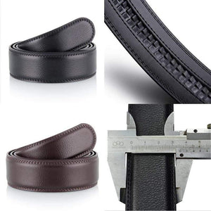 Male Automatic Buckle Belts No Buckle Belt Brand Men High Quality Male Genuine Strap Jeans Pu Belt  Mens Belts Luxury 3.5cm