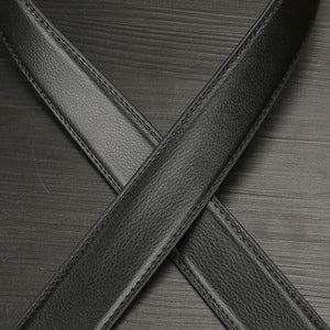 Male Automatic Buckle Belts No Buckle Belt Brand Men High Quality Male Genuine Strap Jeans Pu Belt  Mens Belts Luxury 3.5cm
