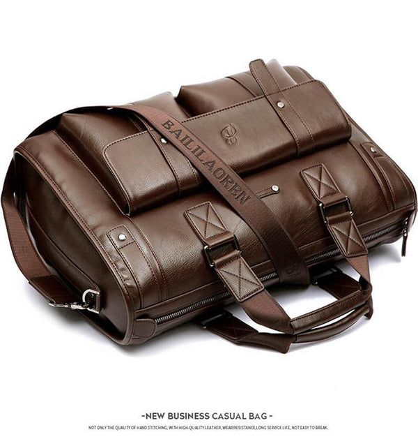 Planet Gates Man Bag Leather Black Briefcase Men Business Handbag Messenger Bags Male Vintage Men's Shoulder Bag Large Capacity