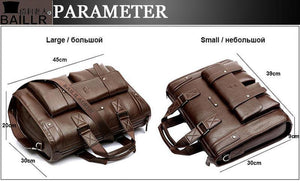 Planet Gates Man Bag Leather Black Briefcase Men Business Handbag Messenger Bags Male Vintage Men's Shoulder Bag Large Capacity