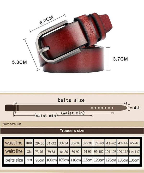 Man Leather Belt Luxury High Quality Belts for Men and Women New Fashion Classice Vintage Pin Buckle Leather Belt Male Belt Men