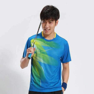 Planet Gates Man one shirt 1 / XL Printing Badminton shirts , Tennis shirt Male/Female , Quick dry Table Tennis shirt , Tennis sports training shirts  3070AB