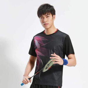Planet Gates Man one shirt 2 / XL Printing Badminton shirts , Tennis shirt Male/Female , Quick dry Table Tennis shirt , Tennis sports training shirts  3070AB