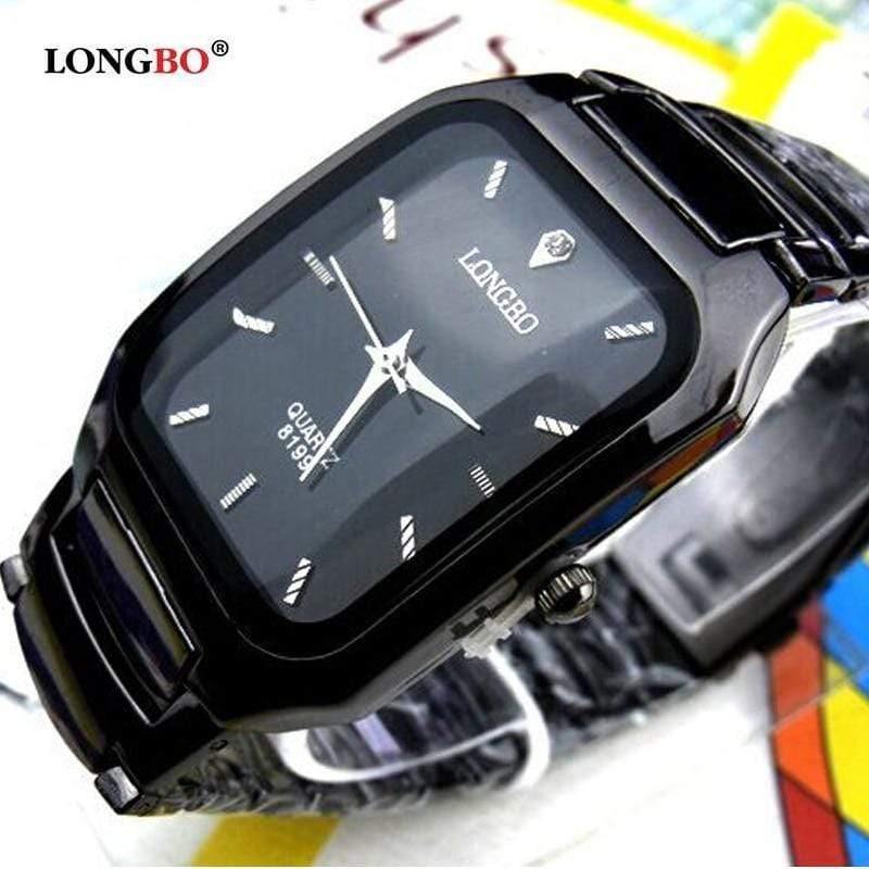 Planet Gates Man Size Brand Man Woman Lovers Clocsk Full Black Stainless Steel Quartz Wrist Watch Folding Clasp Gift Dress Watches