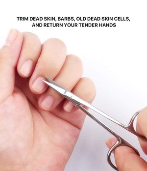 Planet Gates Manicure Scissors Curved Tip Scissors Professional Stainless Steel Nail Dead Skin Remover Nail Clipper Salon Nail Tools