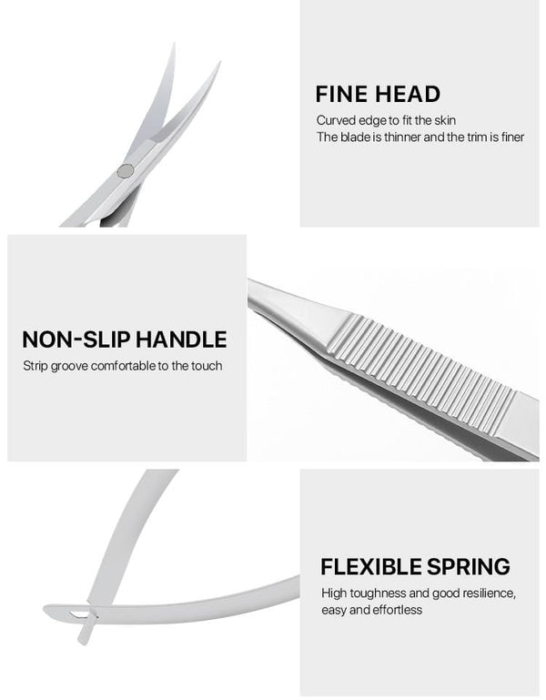 Planet Gates Manicure Scissors Curved Tip Scissors Professional Stainless Steel Nail Dead Skin Remover Nail Clipper Salon Nail Tools