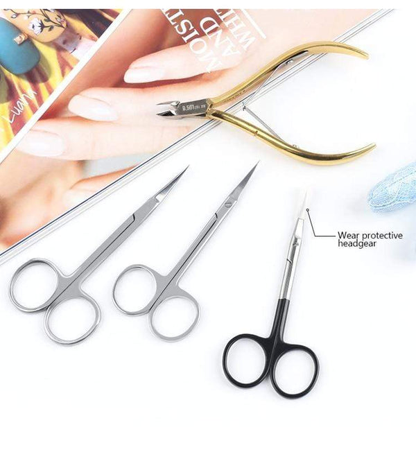 Planet Gates Manicure Scissors Curved Tip Scissors Professional Stainless Steel Nail Dead Skin Remover Nail Clipper Salon Nail Tools