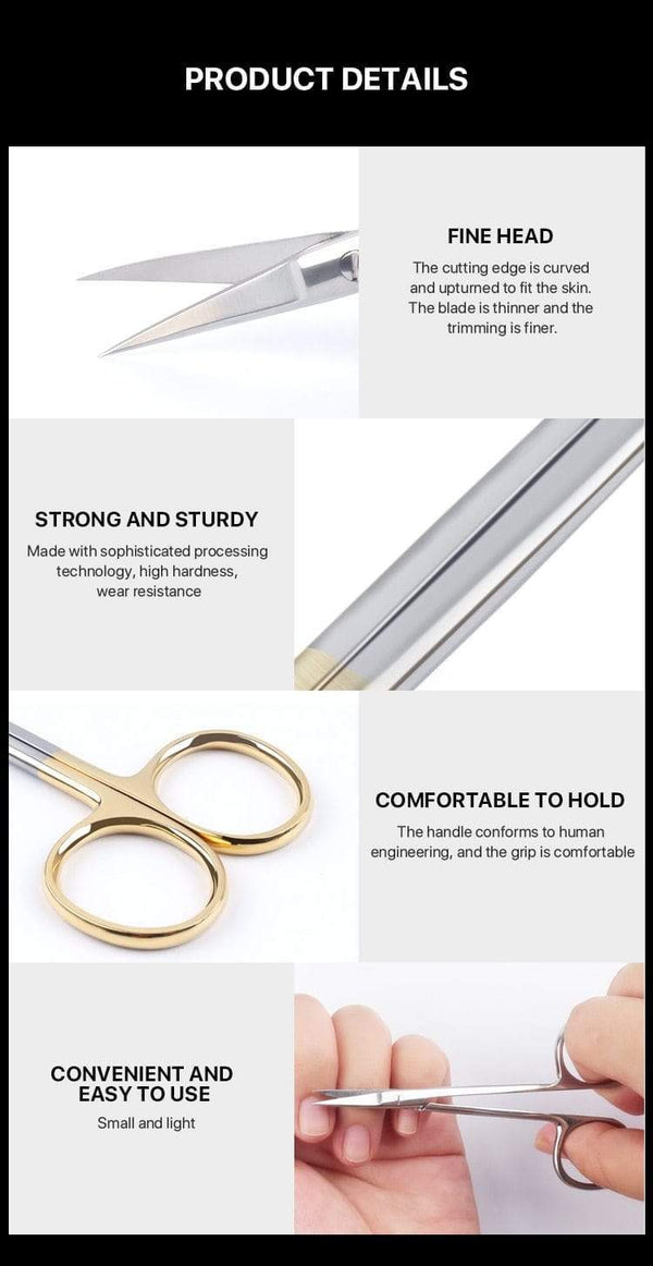 Planet Gates Manicure Scissors Curved Tip Scissors Professional Stainless Steel Nail Dead Skin Remover Nail Clipper Salon Nail Tools