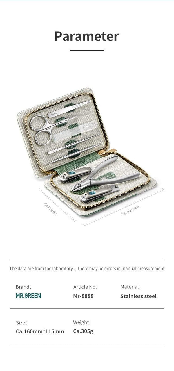 Planet Gates Manicure Set Pedicure Sets Nail Clipper Stainless Steel Professional Nail Cutter Tools with Travel Case Kit