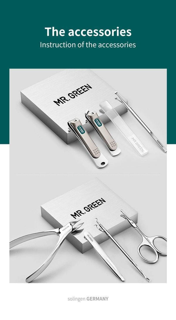 Planet Gates Manicure Set Pedicure Sets Nail Clipper Stainless Steel Professional Nail Cutter Tools with Travel Case Kit