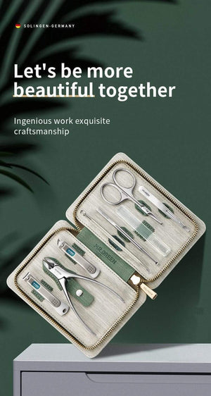 Planet Gates Manicure Set Pedicure Sets Nail Clipper Stainless Steel Professional Nail Cutter Tools with Travel Case Kit