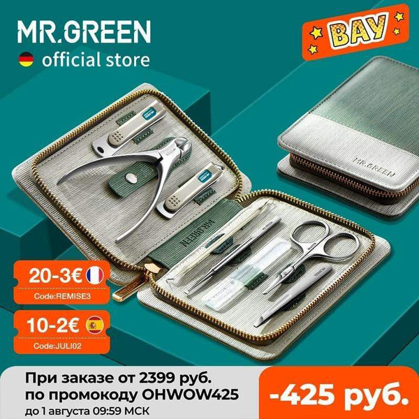 Planet Gates Manicure Set Pedicure Sets Nail Clipper Stainless Steel Professional Nail Cutter Tools with Travel Case Kit