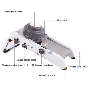 Manual Vegetable Cutter Multifunctional Grater With Adjustable 304 Stainless Steel Blades for Vegetable Fruit Kitchen Tools