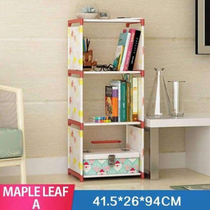 Planet Gates Maple Leaf  A Simple Nonwoven Fabric Bookshelf Multi-functional Closet Storage Cabinet Folding Assembled Exquisite Book Shelf for home decor