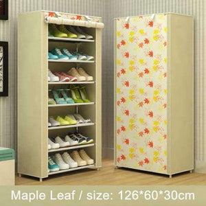 Planet Gates Maple leaf Shoe rack 8-layer 7-grid Non-woven fabrics large shoes rack stand removable shoe storage for home Living room furniture