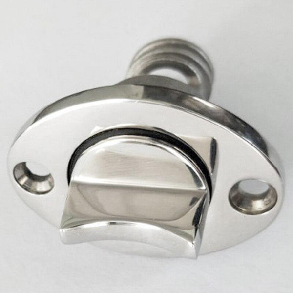 Planet Gates Marine Boat Surface Polishing Oval Garboard Drain Plug Fits Hole Screw Thread Corrosion Resistant 316 Stainless Steel