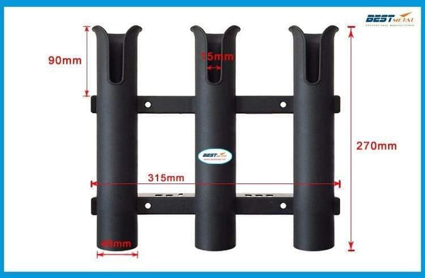 Planet Gates Marine Boat Yacht Kayak Fishing Vertical 3 Link Rod Holder Organiser Pole Tube Mount Bracket Socket Rack Lure Pliers Storage