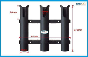 Planet Gates Marine Boat Yacht Kayak Fishing Vertical 3 Link Rod Holder Organiser Pole Tube Mount Bracket Socket Rack Lure Pliers Storage