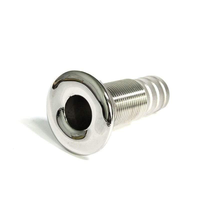 Planet Gates Marine Connector Hose Barb Stainless Steel Drain Pipe Tube 1.5cm Thru Hull Silver 316 Drain Joint Fitting For Boat Yacht  3/8"