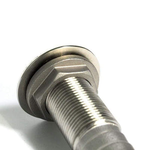 Planet Gates Marine Connector Hose Barb Stainless Steel Drain Pipe Tube 1.5cm Thru Hull Silver 316 Drain Joint Fitting For Boat Yacht  3/8"
