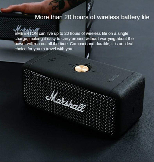 Planet Gates MARSHALL EMBERTON Original Wireless Bluetooth Speaker IPX7 Waterproof Sports Speaker Stereo Bass Sound Outdoor Portable Speakers