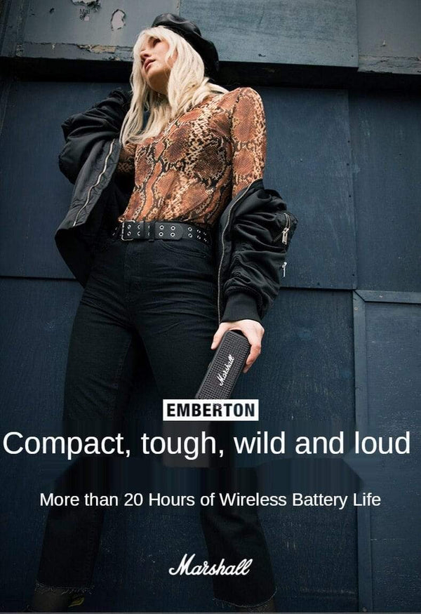 Planet Gates MARSHALL EMBERTON Original Wireless Bluetooth Speaker IPX7 Waterproof Sports Speaker Stereo Bass Sound Outdoor Portable Speakers