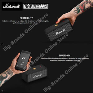 Planet Gates MARSHALL EMBERTON Wireless Bluetooth Speaker IPX7 Waterproof Sports Speaker Stereo Bass Sound Outdoor Portable Original Speakers
