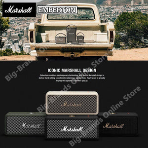 Planet Gates MARSHALL EMBERTON Wireless Bluetooth Speaker IPX7 Waterproof Sports Speaker Stereo Bass Sound Outdoor Portable Original Speakers