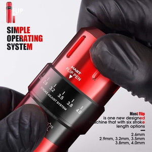 Planet Gates Mast Flip New Design Adjustable Six Stroke Lengths Custom Coreless Motor RCA Interface Tattoo Rotary Machine Pen Tattoo Supplies