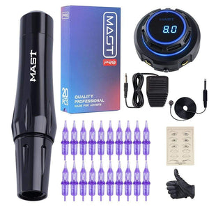 Planet Gates Mast Magnetic Tattoo Machine Pen Permanent Makeup Kit with OLED Display Power Supply for Cartridge Needles Tattoo Supplies Set